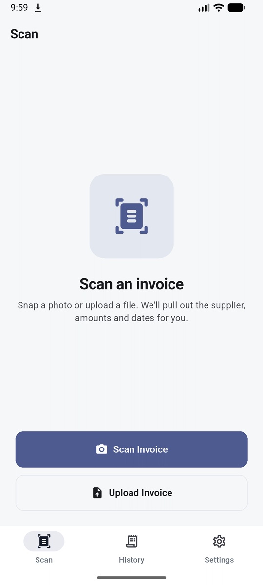 Invoice Scanner demo poster