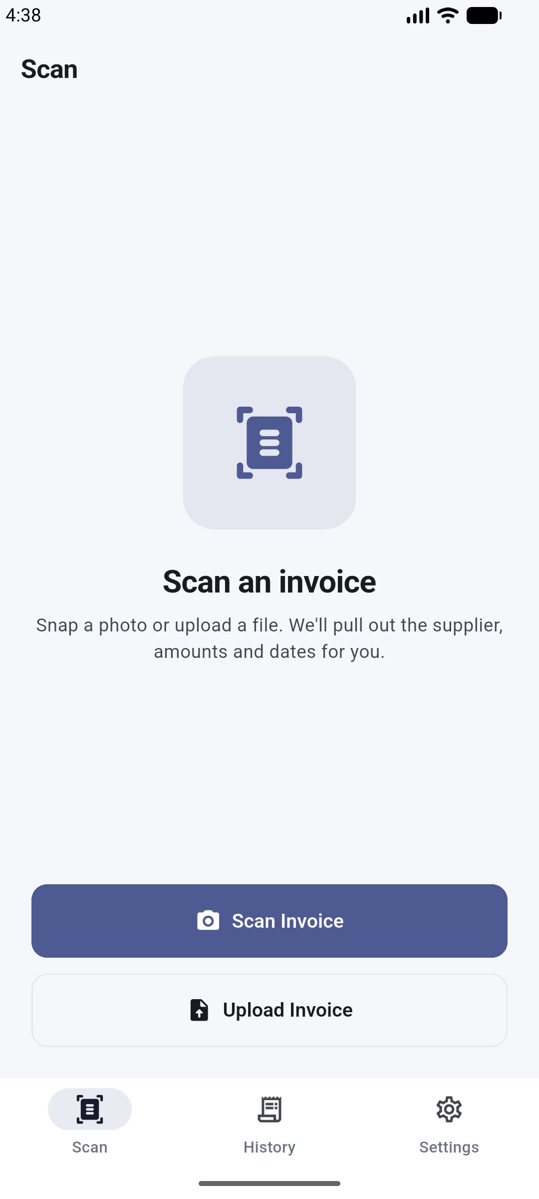 Invoice Scanner screenshot