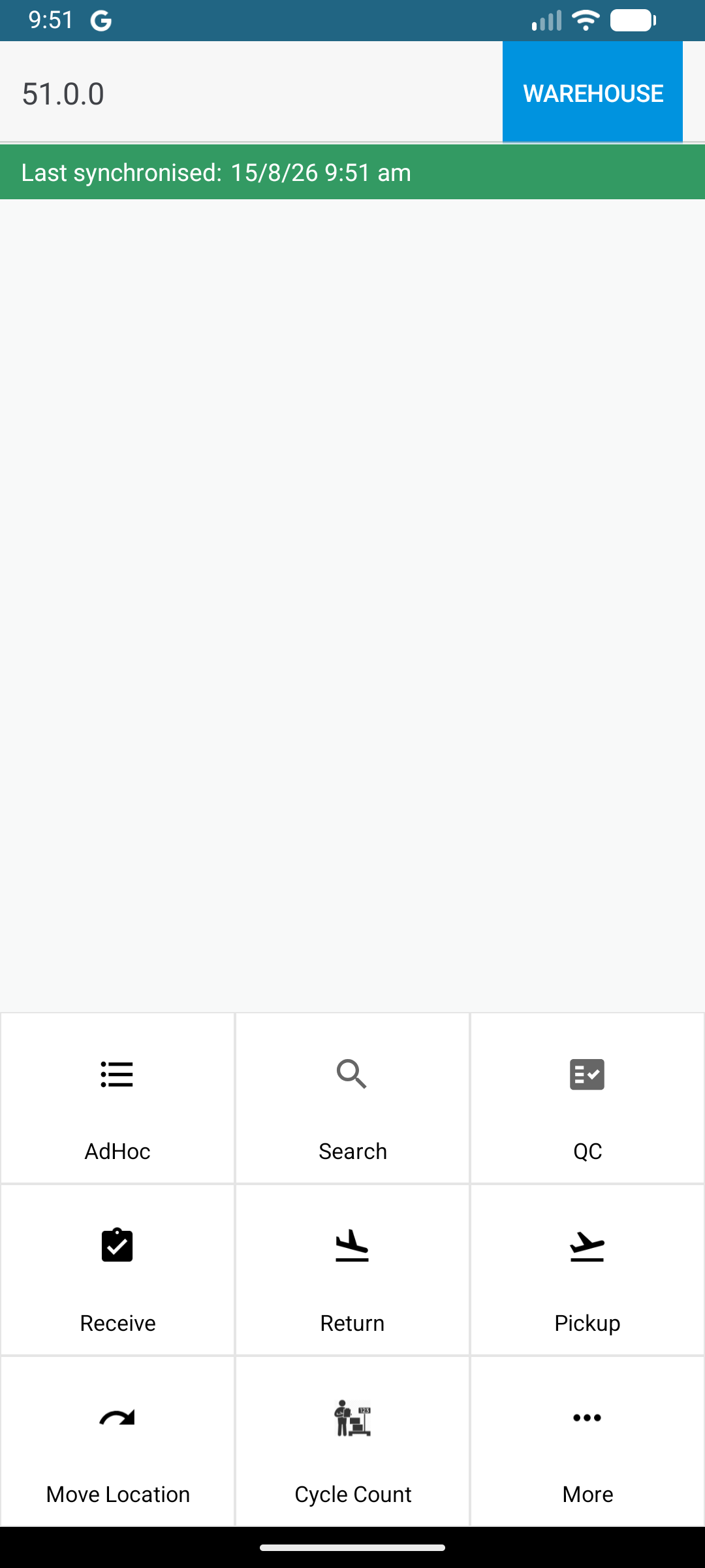 Warehouse App screenshot